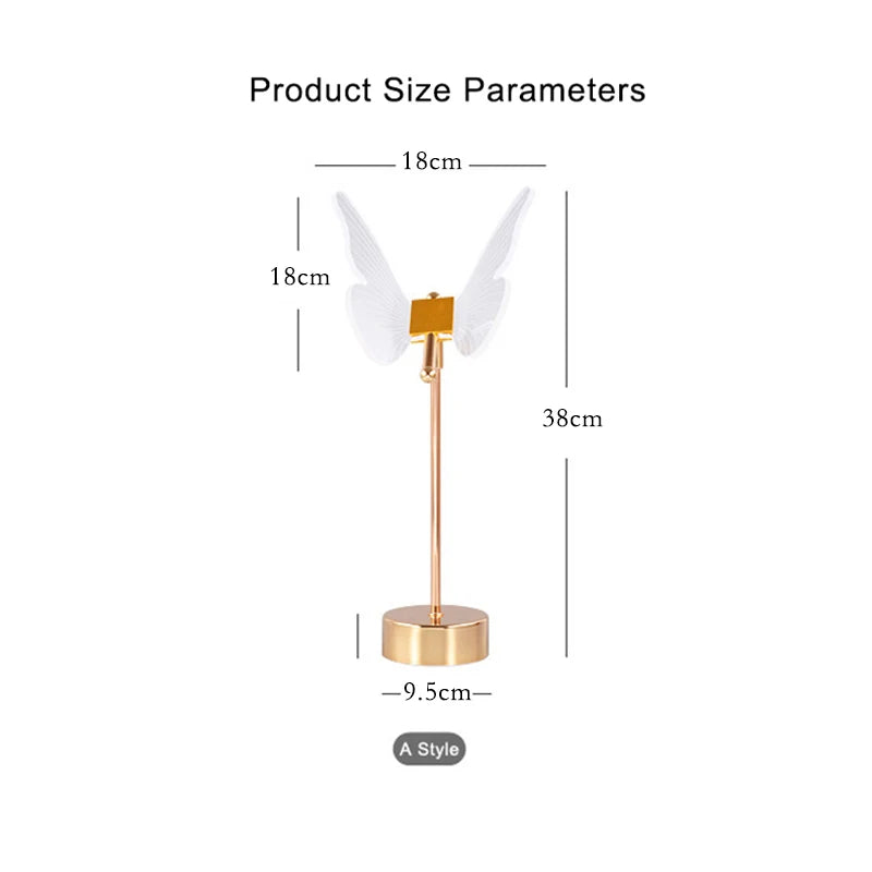 Luminária de Mesa em LED Borboleta  Moderna- Linha Super Premium