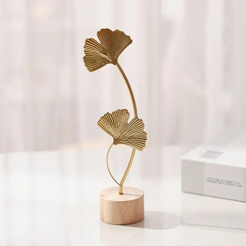 Enfeites Folha de Ginkgo - Ornamento de Mesa