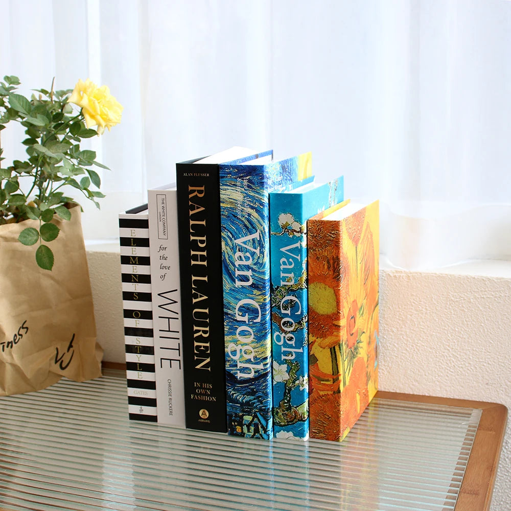 Conjunto de Livros Decorativos (3 Peças) - Linha Premium